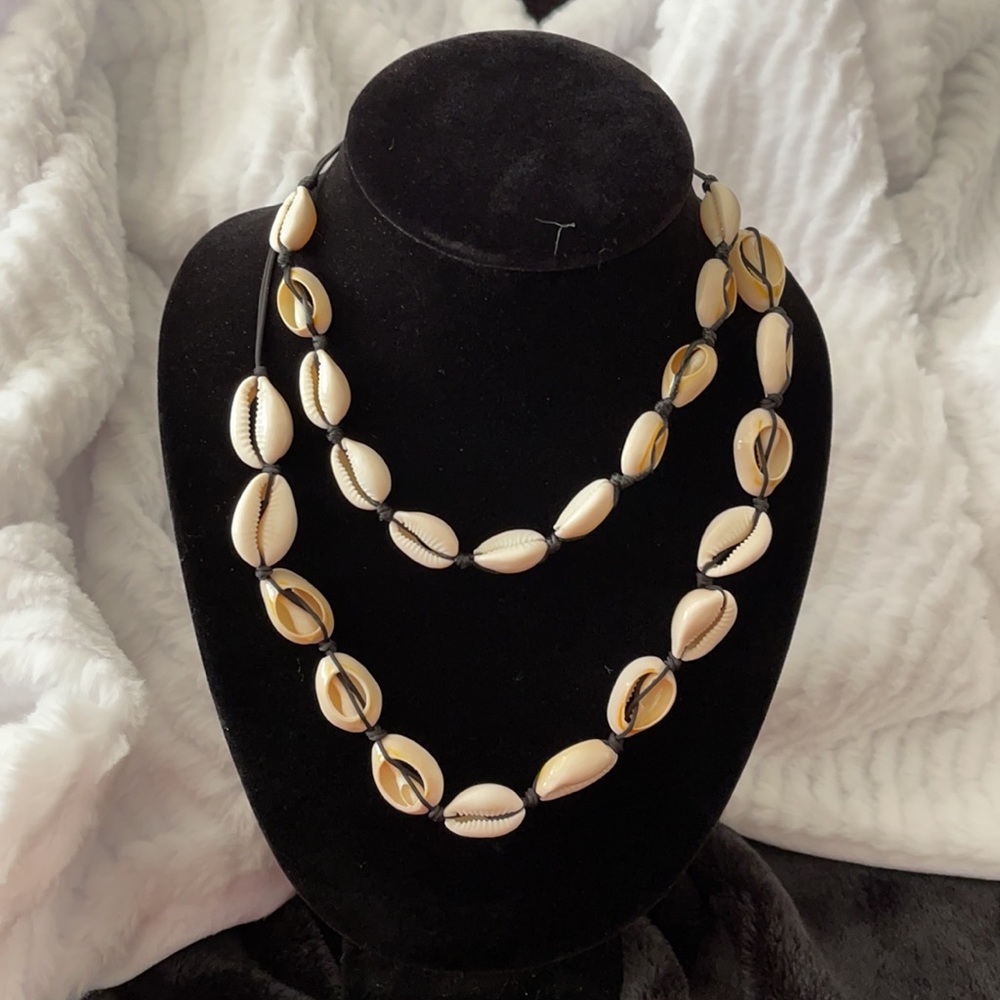 His & Her Cowrie Shell Necklace Set